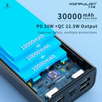 Power Bank 30000mAh With 20W PD 22.5W QC Quick Charging Powerbank Support FCP AFC  VOOC 22.5 Portable PoverBank 20000mAh