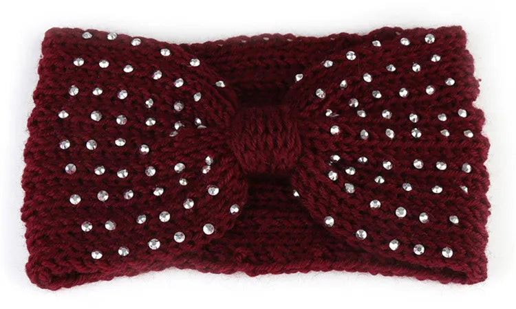 Winter Ear Warmer Headband Women Fashion Elastic Wool Knitted Headband Head Wrap Hairband Girls Elegant Hair Band Accessories