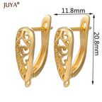 JUYA New Creative Earrings Hook Clasps Gold color High Quality Copper Metal Earring Findings For DIY Women Jewelry Making