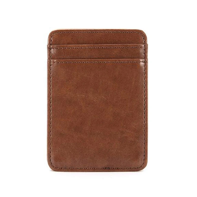 New Arrival High Quality Leather Magic Wallets Fashion Small Men Money Clips Card Purse Thin Cash Holder 3 Colors