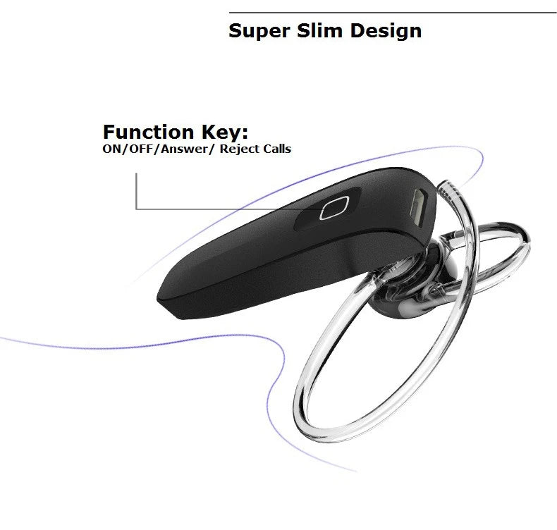 GENAI Hands Free Handsfree Auriculares Mini Bluetooth Headset Earphone For Phone Cordless Blutooth Wireless Headphone Earpiece