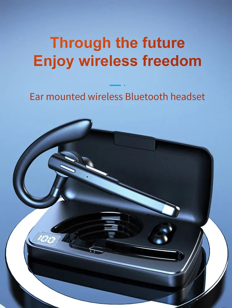 Bluetooth Earphones 5.3 Headphones Stereo Handsfree Noise Canceling Wireless Business Headset With HD Mic For All Smart Phones