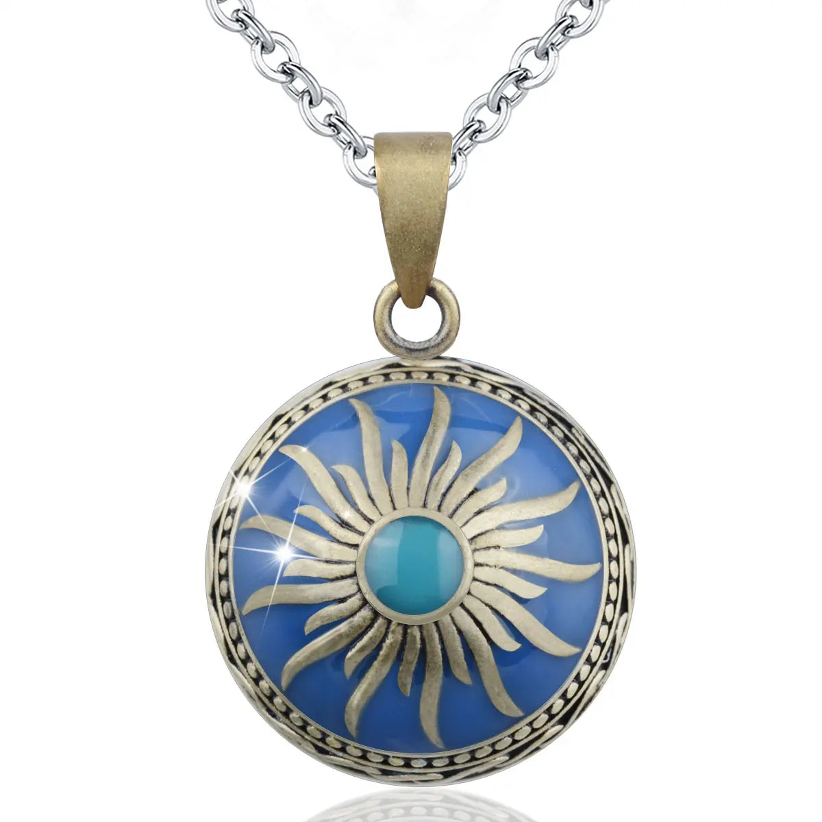 Eudora 1 pc colorful Harmony bola ball Pendant Necklace with Link Chain Pregnancy Ball Jewelry Chime Bola women Jewelry Mom Gift