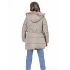 Winter Girls Jacket,Warm Thick Cotton Coat,Fashion Fur Hooded Children's Outerwear,Hairballs Zipper Elastic Waistband Coats