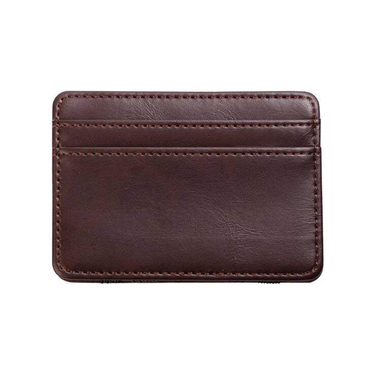 New Arrival High Quality Leather Magic Wallets Fashion Small Men Money Clips Card Purse Thin Cash Holder 3 Colors