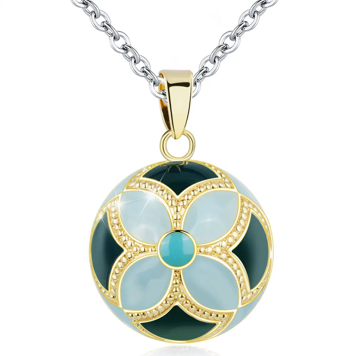 Eudora 1 pc colorful Harmony bola ball Pendant Necklace with Link Chain Pregnancy Ball Jewelry Chime Bola women Jewelry Mom Gift