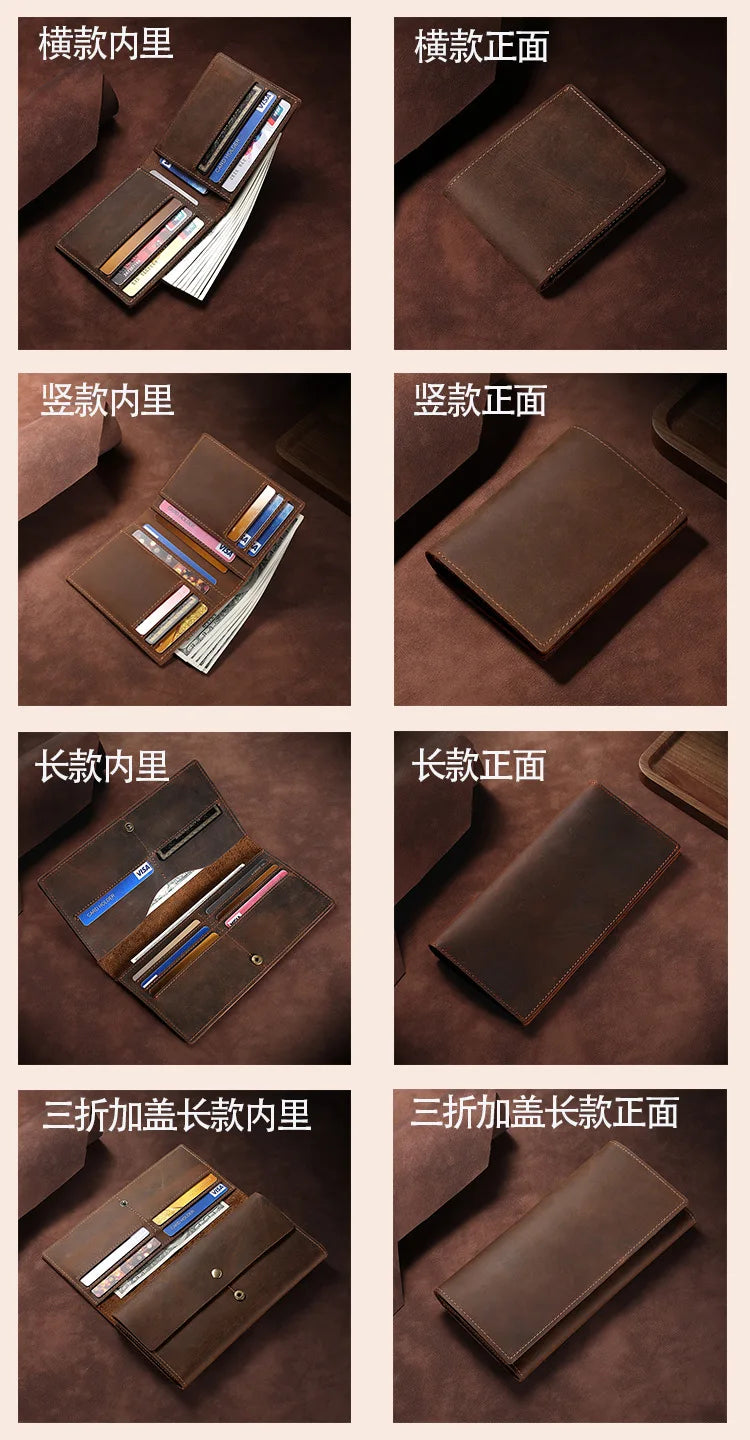 Custom Mens Wallets with Names Leather Wallet for Men Genuine Leather Men Wallets Personalised Gifts for Men Drop Shipping