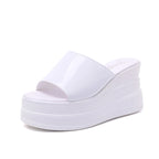 Women Slippers Female Shoes Rubber Beach Slippers For Women Ladies High Platform Flip Flops Red Slides New Summer Shoes Woman