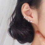 Simple Stylish Star Women Stud Earrings Shiny White Zircon Exquisite Star Square Geometric Female Earring Fashion Jewelry Gifts