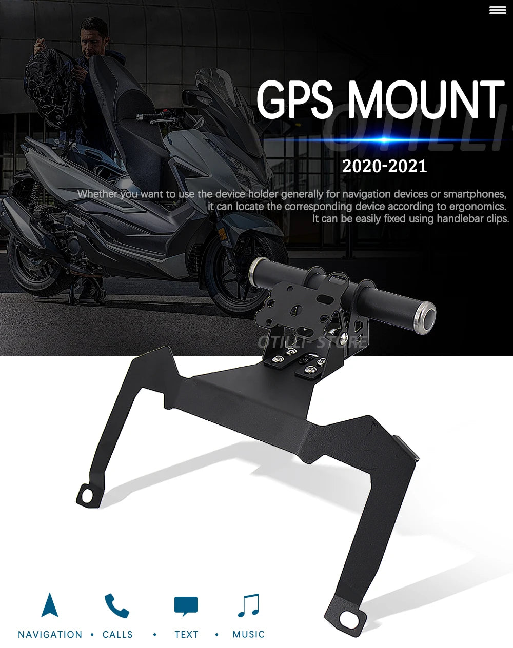 For Honda Forza 350 125 2020 2021 2022 New Motorcycle accessories Mobile phone holder GPS Navigation bracket
