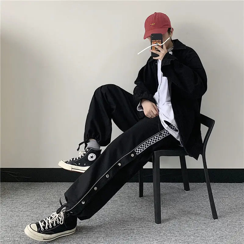 Pants Women Student Trend Ins Japanese Retro-breasted Casual Pants Sports Trousers Female Joggers Sweatpants Dropshipping