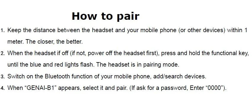 GENAI Hands Free Handsfree Auriculares Mini Bluetooth Headset Earphone For Phone Cordless Blutooth Wireless Headphone Earpiece