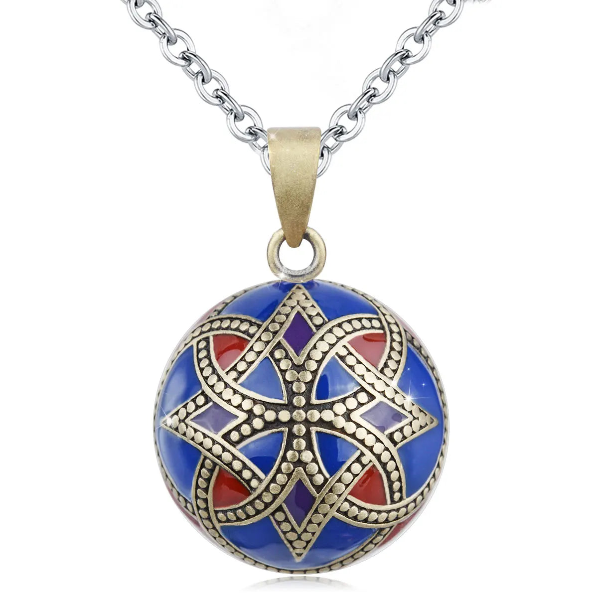 Eudora 1 pc colorful Harmony bola ball Pendant Necklace with Link Chain Pregnancy Ball Jewelry Chime Bola women Jewelry Mom Gift