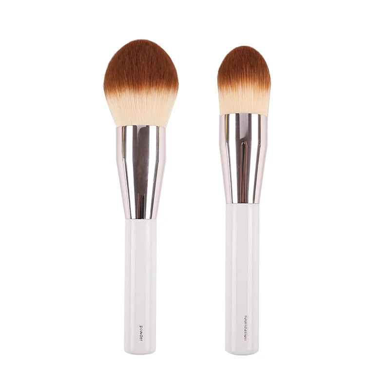 2pcs/set Big size Powder Makeup brushes + Flame Foundation brush Liquid cream Make up brush cosmetic tools soft Professional