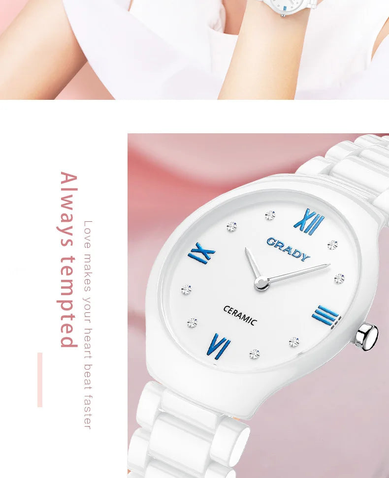 ceramic watches for women fashion ladies watches  Gifts for women quartz Watch  clock luxury hot sale luxury Women's wristwatch