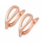 JUYA New Creative Earrings Hook Clasps Gold color High Quality Copper Metal Earring Findings For DIY Women Jewelry Making