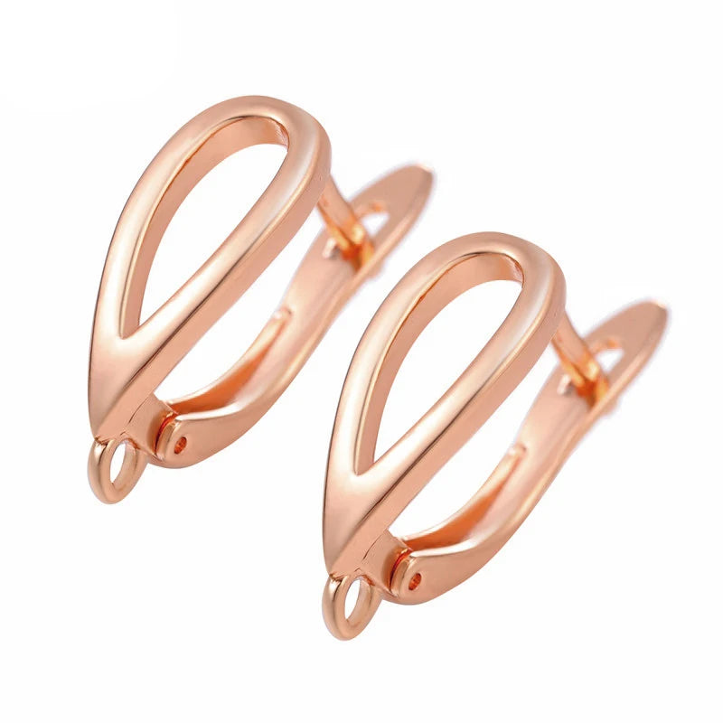 JUYA New Creative Earrings Hook Clasps Gold color High Quality Copper Metal Earring Findings For DIY Women Jewelry Making