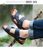 Men's Summer Men's Open-toed Sandals Fashion Trend Beach Shoes Slippers Men's Sandals Mens Sandals Summer Leather Sandals Shoes