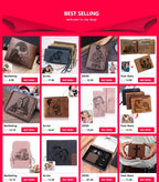 Engraved wallets for men Picture Wallet Trifold Short Ultra-thin Fashion Young Leather Wallet Money Clip Custom Photo Gift