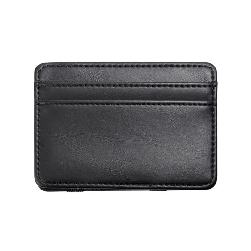 New Arrival High Quality Leather Magic Wallets Fashion Small Men Money Clips Card Purse Thin Cash Holder 3 Colors