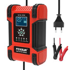 Car Battery Chargers 12A Large Power Full Automatic Smart Battery Chargers 12V 24V Battery Desulfator for Car Truck