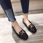 Woman's Flats Casuales for Female Soft Bottom Comfortable Square Head Single Shoes White Black Red Ladies Spring Autumn Loafers