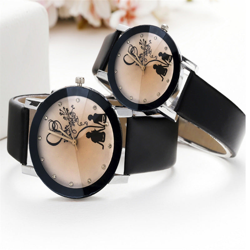 Couple Lover Watches Quartz Dial Clock PU Leather WristWatch Relojes Watch Women Men Fashion Luxury Relogio Feminino Saat