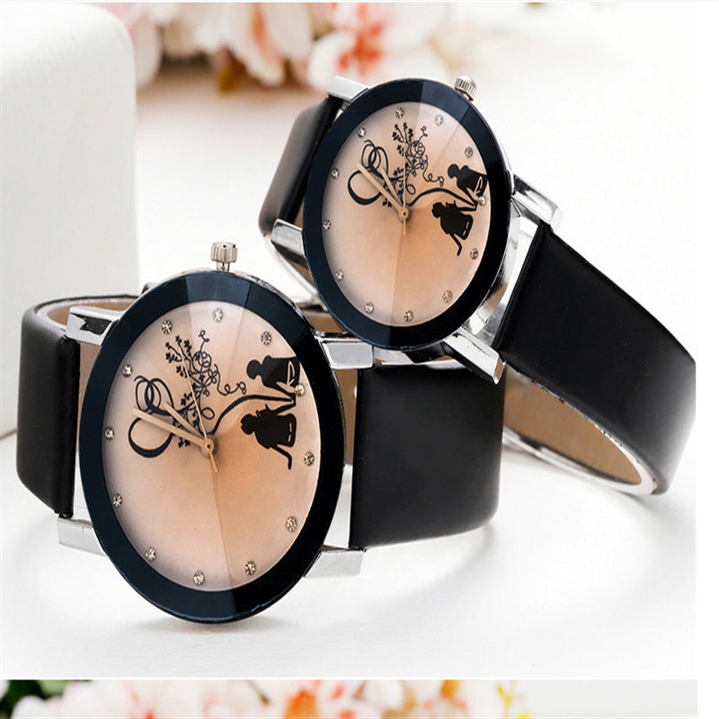 Couple Lover Watches Quartz Dial Clock PU Leather WristWatch Relojes Watch Women Men Fashion Luxury Relogio Feminino Saat