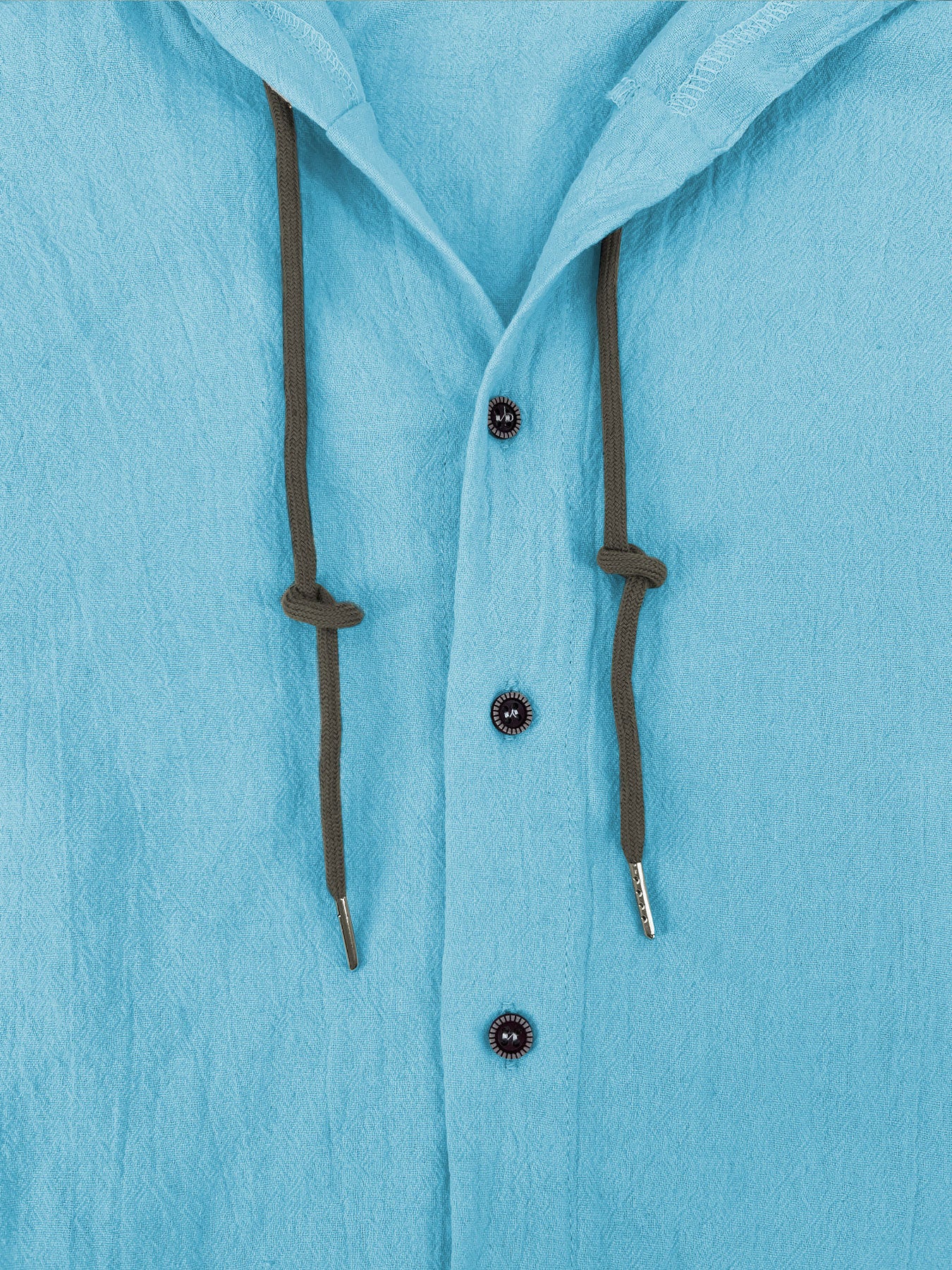 Summer Men's Linen Shirt Solid Streetwear Long Sleeve Hoodie Cardigan Clothing For Men Button Tops Casual Loose Men Hooded Shirt