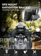 2022 New Motorcycle Accessories Mobile Phone Holder FOR KAWASAKI KLR650 KLR klr 650 Rechargeable mobile phone navigation stand