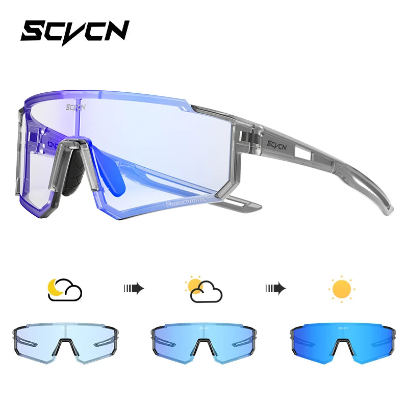SCVCN Fashion Sunglasses for Men Sport Cycling Glasses Bike Bicycle Hiking Camping Golf UV400 Protection Glasses Women Baseball