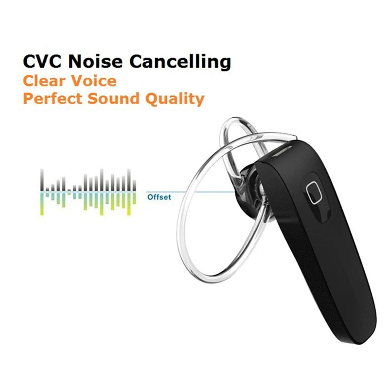 GENAI Hands Free Handsfree Auriculares Mini Bluetooth Headset Earphone For Phone Cordless Blutooth Wireless Headphone Earpiece