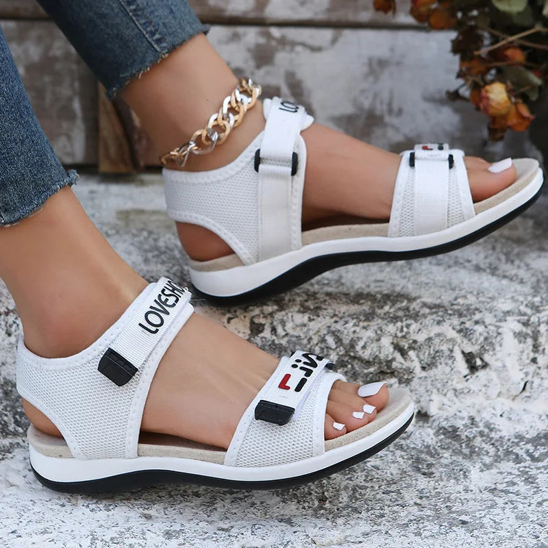 Flats Women Sport Sandals Summer Casual Shoes 2025 New Fashion Slippers Mesh Walking Running Beach Shoes Trend Femme Zapatos