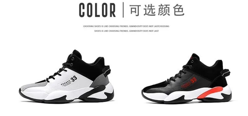 Shoes for Men Fashion High Quality Leather High-top Platform Mens Shoes Outdoor Tooling Comfort Leisure Ankle Boots Botas Hombre