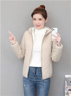 Winter Lambswool Coat 2025 Small Cotton-Padded Coat Women's Short Parkas Warm Cotton Jacket Joker Hooded Outwear Ladies Overwear