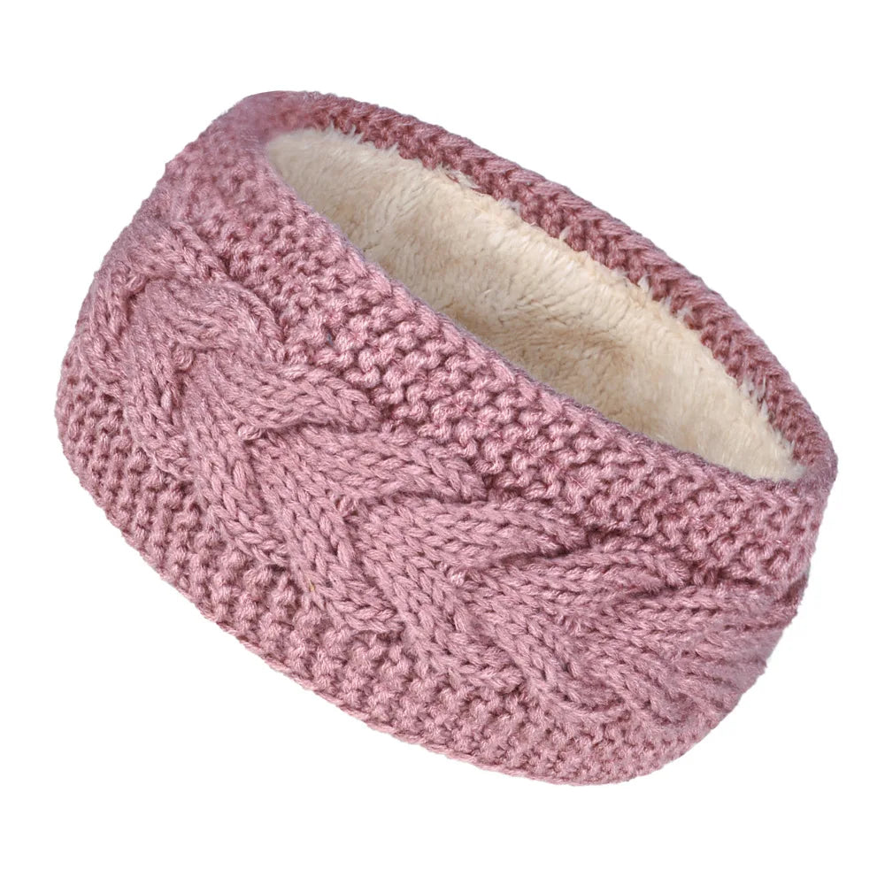 Winter Knitted Inner Layer with Velvet Windproof and Keepwarm Headband