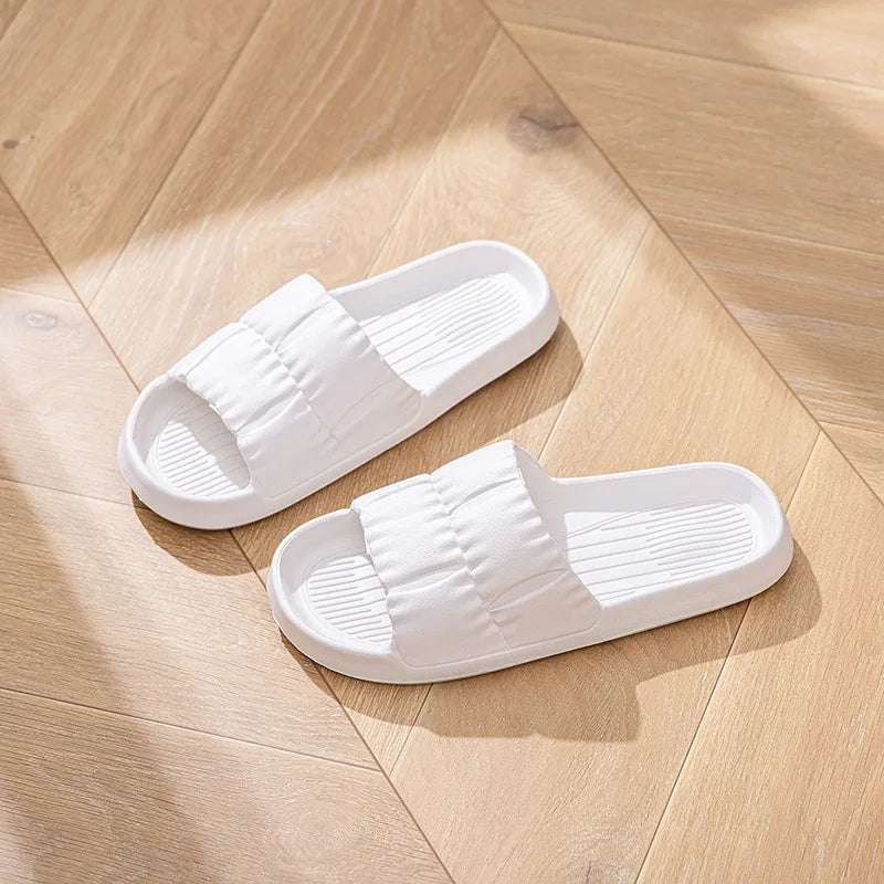 Women's Summer Slippers - Non-Slip Bathroom Sandals for Indoor/Outdoor, Soft Sole Cute House Slides for Couples & Men
