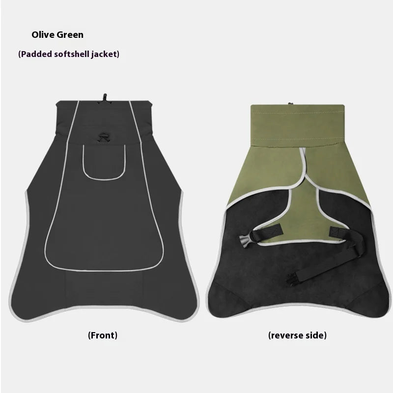 Winter Large Dog Jacket Waterproof Windproof Warm Fleece Lined Adjustable All-Weather Outdoor Pet Coat for Big Breed