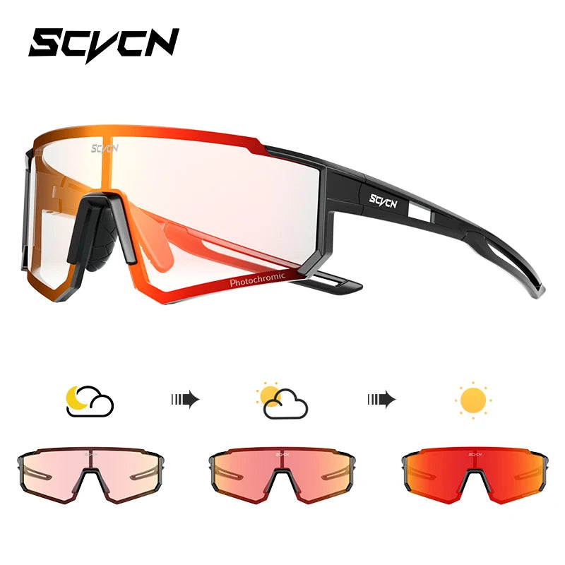 SCVCN Fashion Sunglasses for Men Sport Cycling Glasses Bike Bicycle Hiking Camping Golf UV400 Protection Glasses Women Baseball