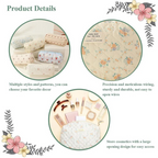 Makeup Cosmetic Bag Cosmetic Bag 3 Pcs Cotton Quilted Makeup Bag Aesthetic Floral Toiletry Bag For Women A
