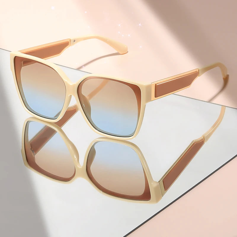 The large-framed high-end metal-leg classic and simple sunglasses are suitable for daily wear and street style decoration