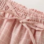 Pajama Pants Women Plaid Cotton Home Trousers Loose Breathable and Soft Straight Leg Trousers Fashionable Sleeping Pants