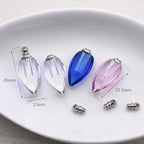 50pieces/lot mixed shape color Crystal Vials perfume pendant Rhinestone vial pendants handmade jewelry name or rice art