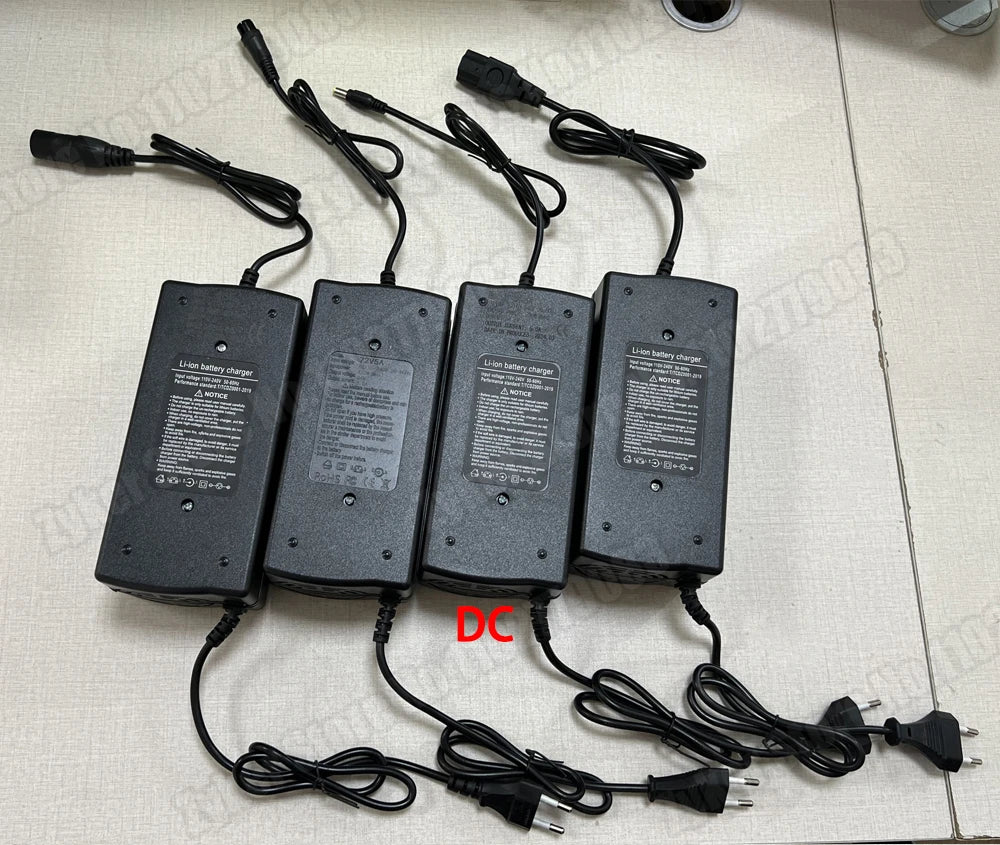 36V 48V 60V 72V Charger 2A 3A 5A Lithium Battery Pack 42 54.6 67.2 84V 10 13 16 20S DC EU Smart Intelligent Fast Charging Charge
