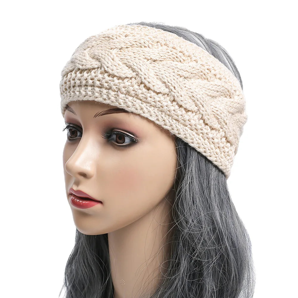 Winter Knitted Inner Layer with Velvet Windproof and Keepwarm Headband