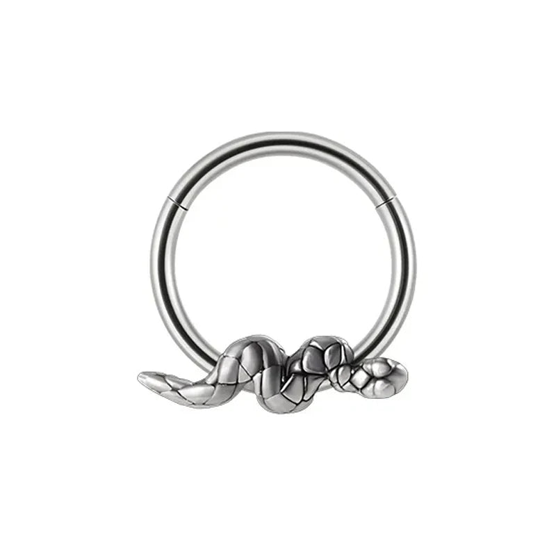 1PC Steel Moon Star Septum Piercing Hinged Segment Nose Ring Septum Clicker Cartilage Tragus Clicker Body Piercing Jewelry 16G