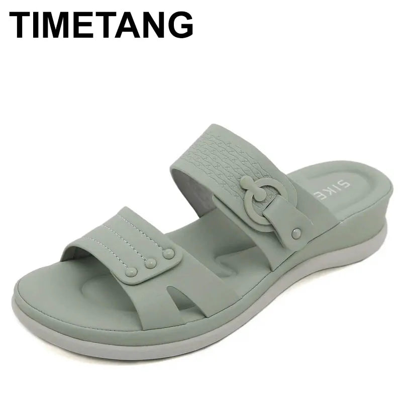 Female Shoes Slippers Soft Big Size Low Platform Summer Clogs Woman Luxury Slides Comfort Beach Designer Scandals Casual