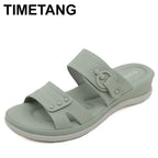 Female Shoes Slippers Soft Big Size Low Platform Summer Clogs Woman Luxury Slides Comfort Beach Designer Scandals Casual