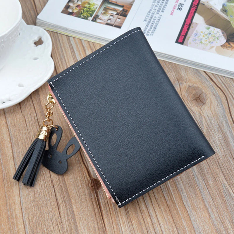 Fashion Wallets Coin Purse Lady Short Purses Portable Clutch Small Handbags Women Cards Holder PU Leather Foldable Money Bags