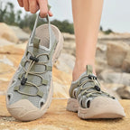 Handmade Sandals Men Breathable Summer Shoes Man Outdoor Men Sandals Antiskid Beach Sandals Hollow Shoes Collision Avoidance